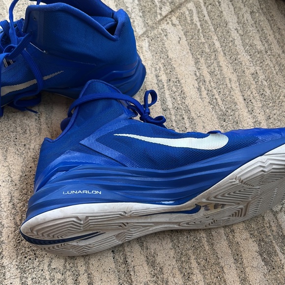Nike Hyperdunk Lunarlon Basketball Shoes Blue Royal Z22. Size 17.